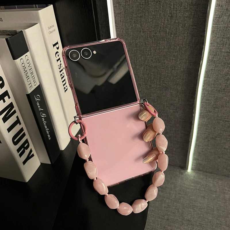 Korean Inspired Retro White Bow Pearl Pendant Phone Case - Shockproof Cover