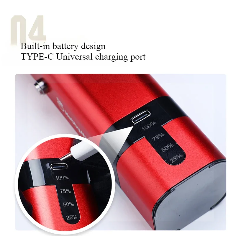 Black/Red Portable Air Pump Gas Self-start Stop Gundam Model Color Charging Pen Air Pump HM-02 PRO Handmade DIY Enthusiasts