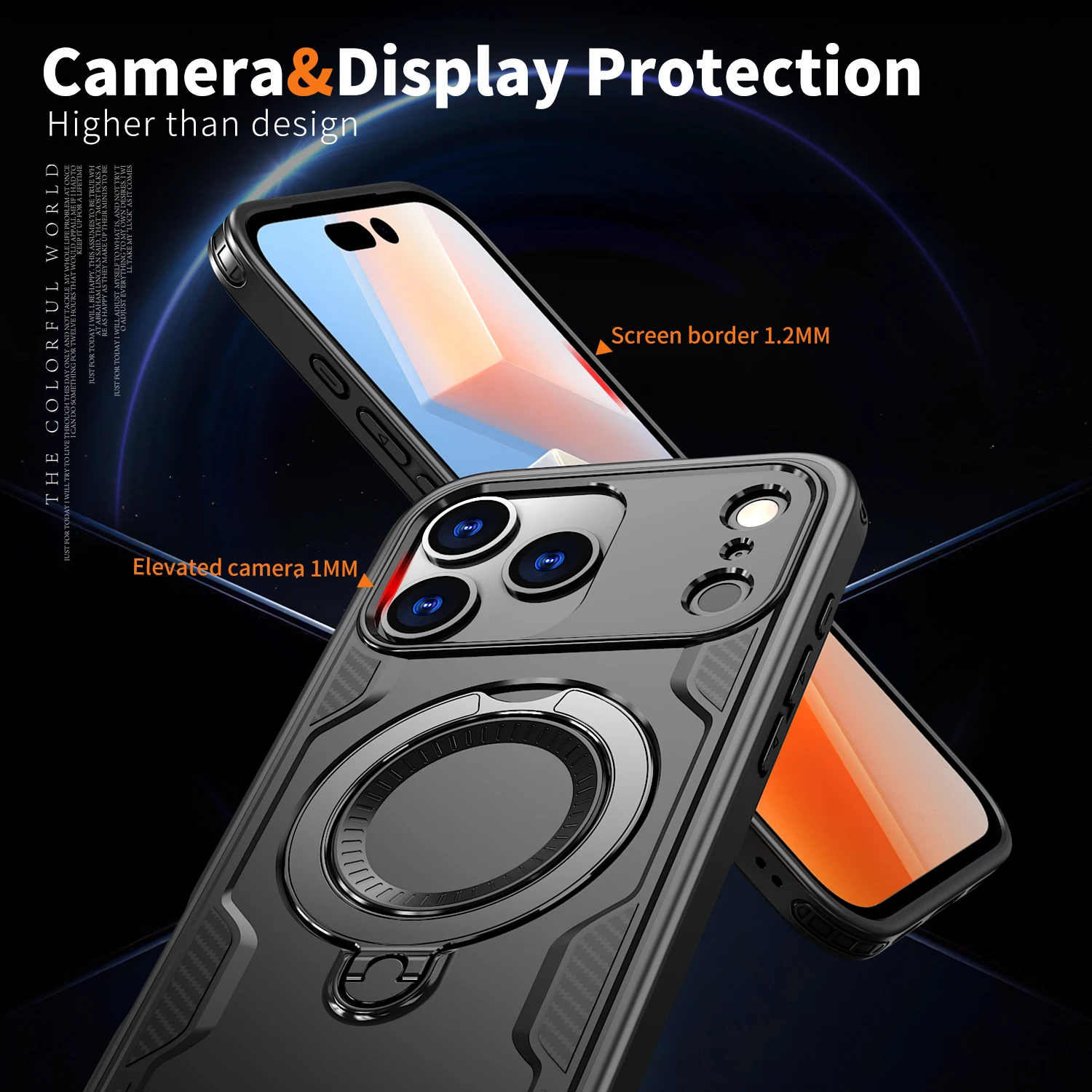 Wireless Charging Stand Ring Hard Case for iPhone - Premium Protection and Style
