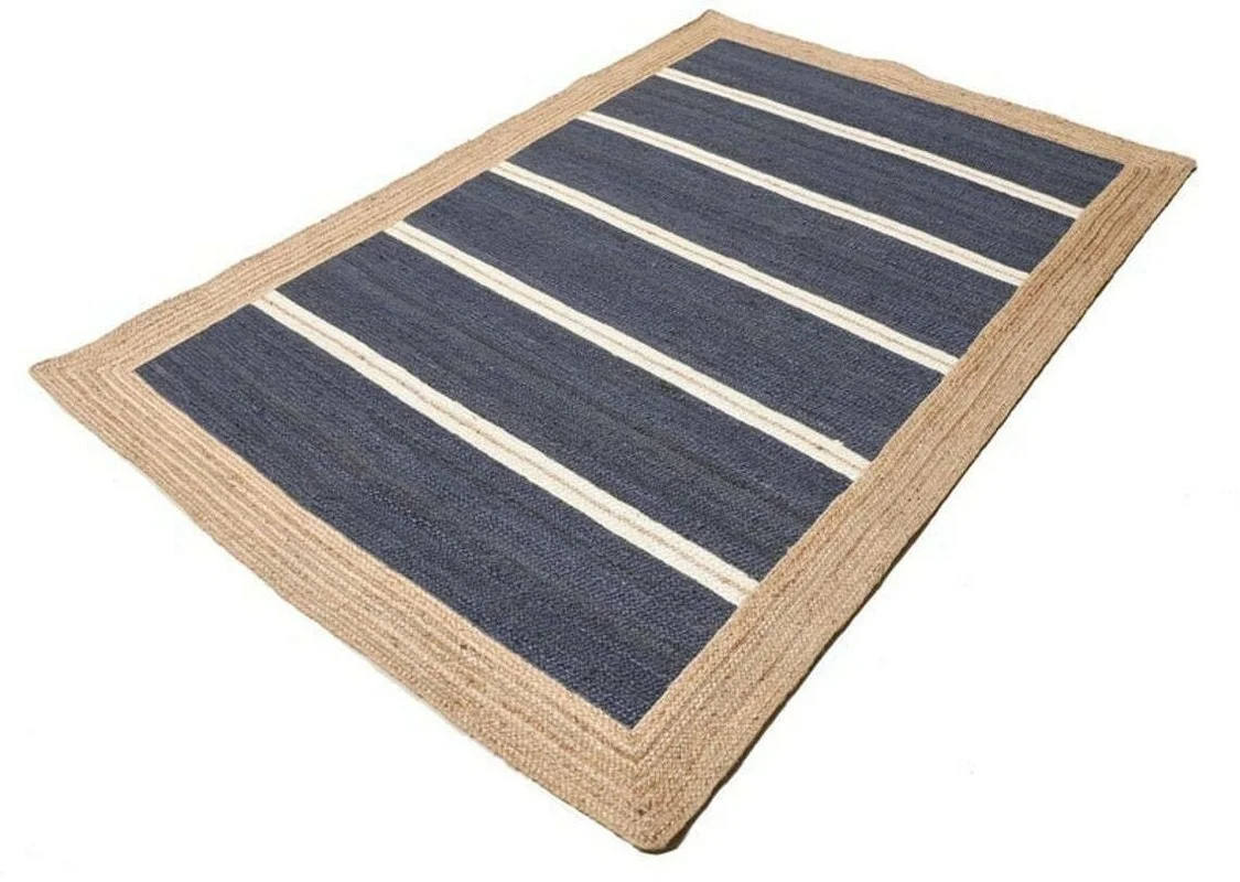 

Rug Area Natural Jute Braided Style Rectangle Rugs Reversible Modern Carpet 3X5 Ft