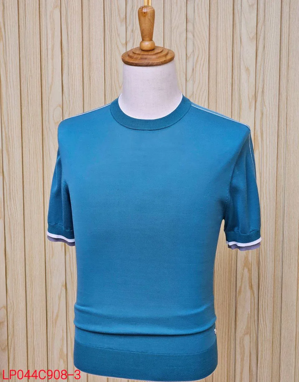 

BILLIONAIRE OECHSLI T-Shirt Silk men 2024 summer new thin knitting elastic Round neck Straight big size M-4XL Short sleeve Shirt