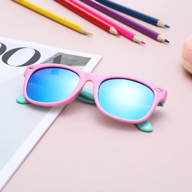 جديد الاستقطاب الاطفال النظارات الشمسية TR90 سيليكون بنين بنات نظارات شمسية الأطفال طفل في الهواء الطلق حملق ظلال نظارات UV400 سن 3-12