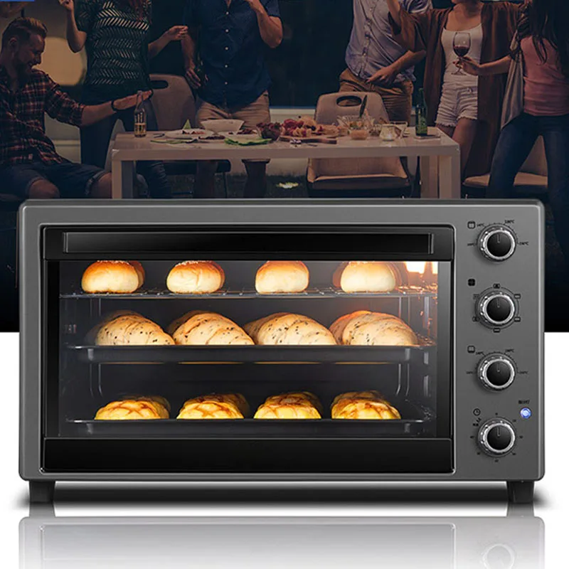  30L electric oven,large-capacity convection oven, home  multi-function baking oven,independent temperature control and timer,baking  chicken cake pizza oven,360 rotating baking fork,6 accessories—1500: Home &  Kitchen