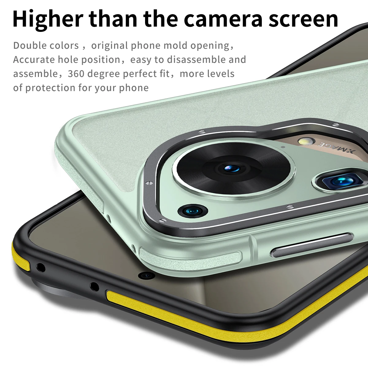 Splicing Skin Sensation Shockproof Armor Phone Case with Magsafe Compatibility
