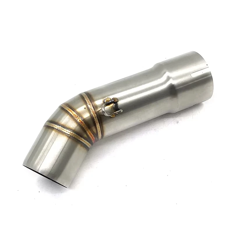 High-Performance Motorcycle Exhaust System with Slip-On Muffler and Middle Link Pipe