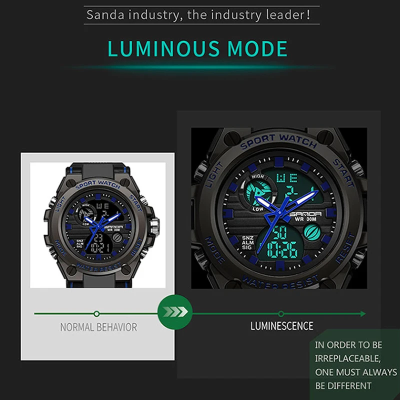 Men's Waterproof Military Sport Watch - LED Digital Quartz Fashion Timepiece