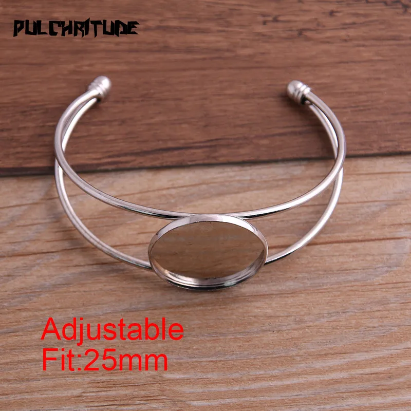 1pcs Antique Bronze Silver Color KC Gold Plated Bangle Base