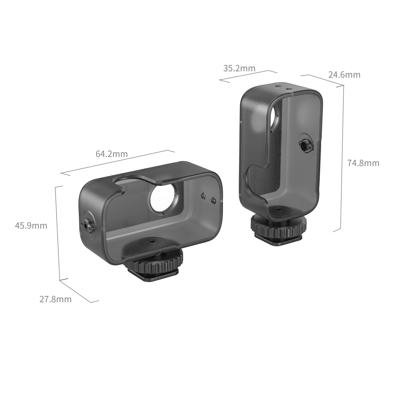 Nano Action Camera Cage with Cold Shoe Mount for DJI Osmo Nano Horizontal/Vertic