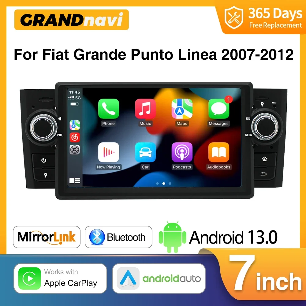 

Автомагнитола на Android 13 для Fiat Grande Punto Linea 2007- 2012, 7 дюймов