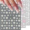 3d Nail Art Stickers Spring Summer White Daisy Florals Flowers Leaves Fruits Decals For Nails Decoration Manicure Salon Beauty 1