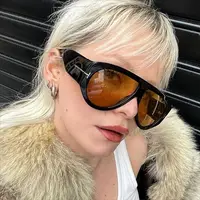 Square T Sunglasses for Women Fashion 2025 New Retro Double Bridges Sun Glasses Female Luxury Designer Big Lady Eyewear