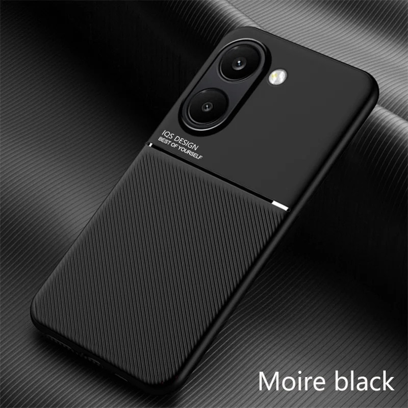 Luxury Leather Magnetic Case - Soft Frame Silicone Protective Back Cover