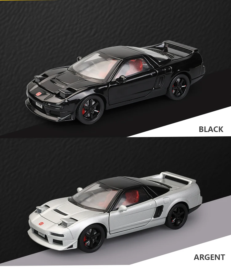 ミニカー Honda NSX Black 1:32 Scale Diecast Honda NSX Model Car Toys Pull Back