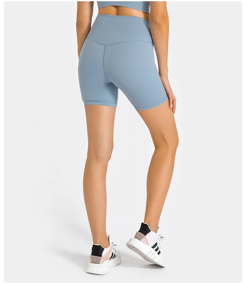 Solid Color Women Sports Shorts Sexy Printing Soft High Waist Fitness Yoga Short Cycling Train Gym Workout Tight Athletic Clothe