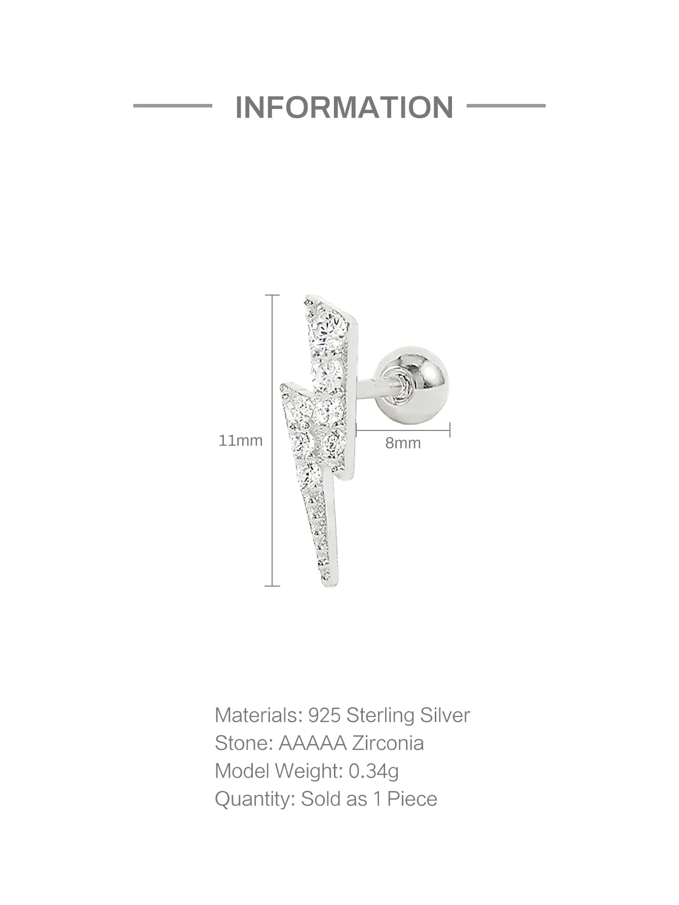 Women 925 Sterling Silver Stud Earrings Moon Snake Butterfly Geometry