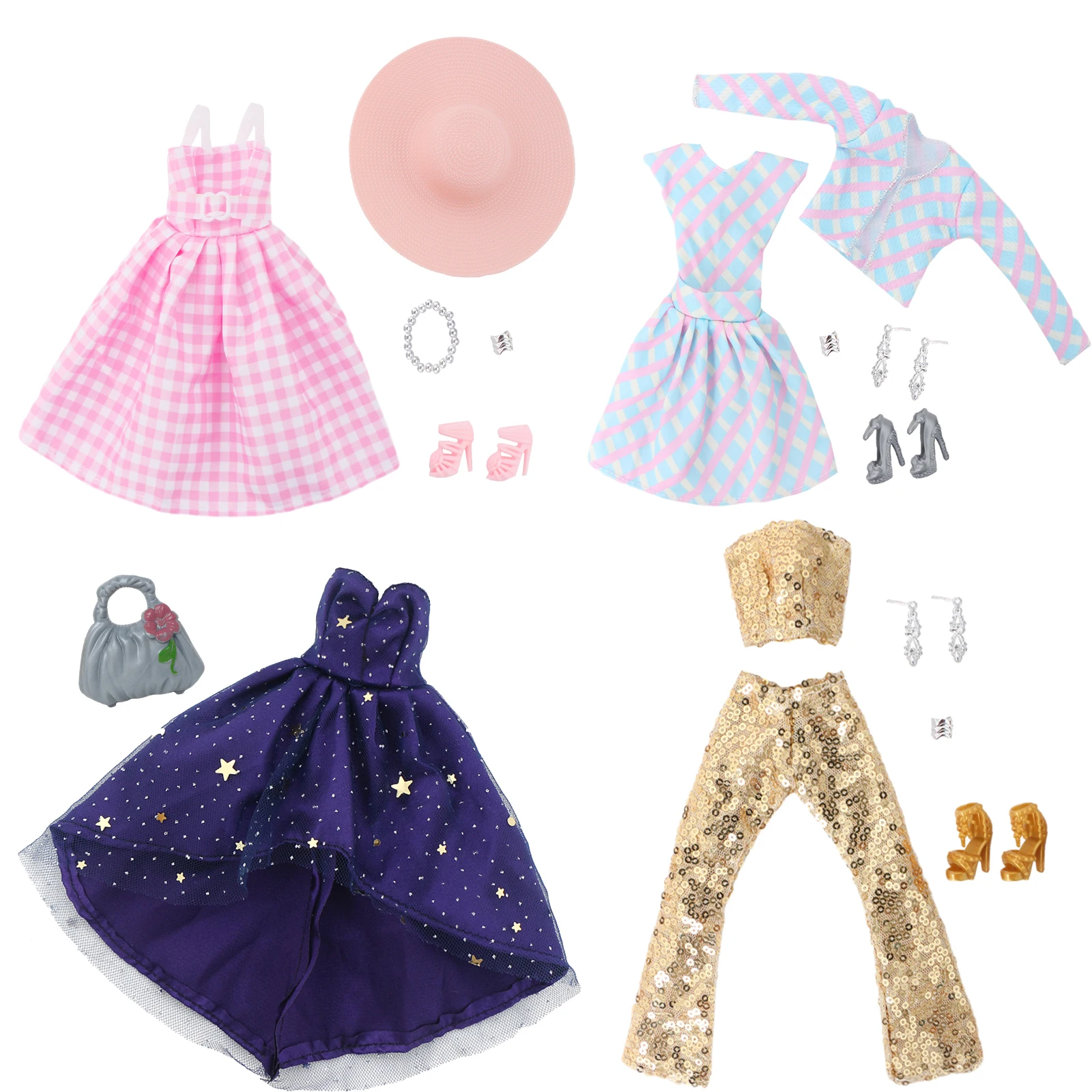 1x vêtements de poupée robe de mode usage quotidien jupe robe de soirée chemisier pantalon vêtements pour 1/6 accessoires de poupée belle fille bébé jouets