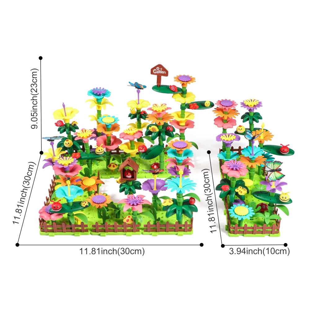 Building Blocks Toys Educational Garden Toy STEM Flower Garden Building Toy for Preschoolers-Educational Activity and Gift for Holidays and Birthdays
