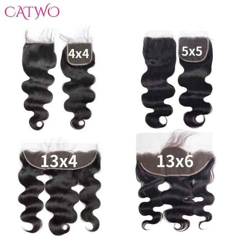 

4X4 5X5 Body Wave Lace Closure Frontal Indian Remy Human Hair Body Wave 13x4 13x6 hd Transparent Lace Frontal Closure Only