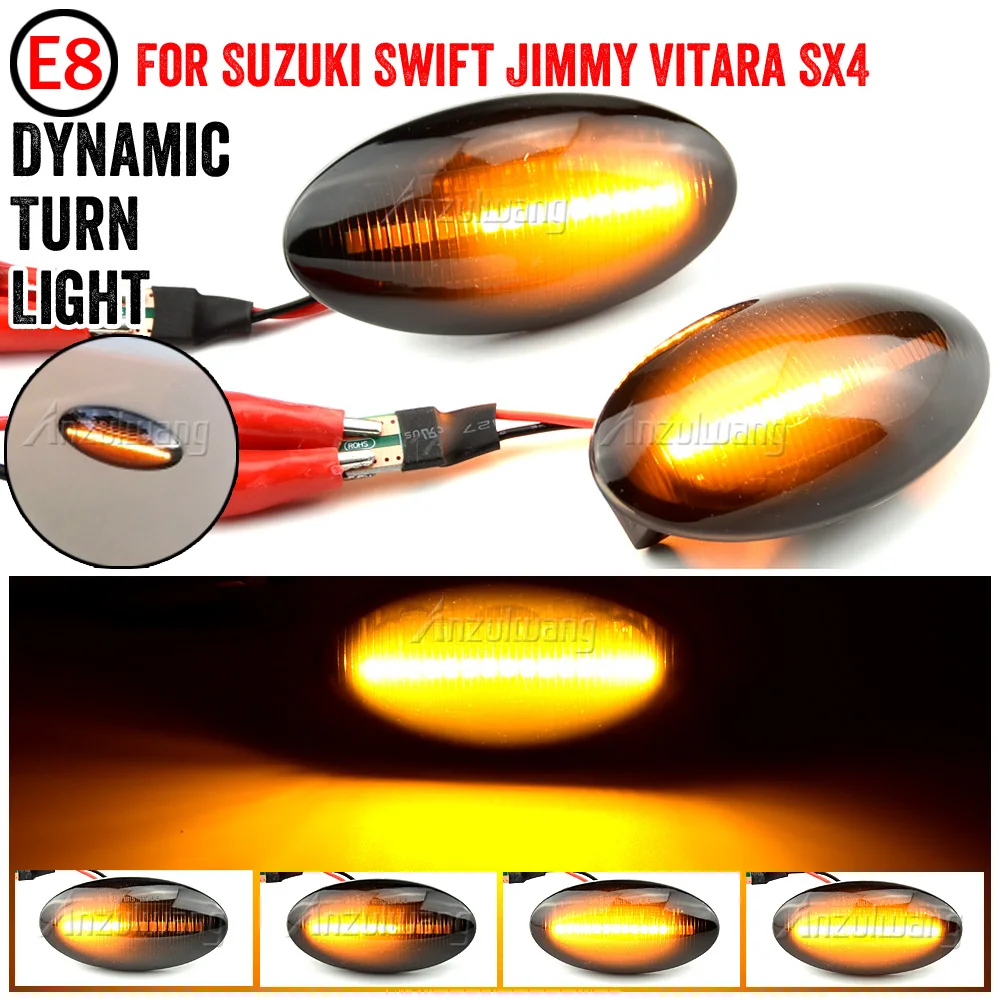 For Suzuki Swift Jimmy Vitara SX4 Alto Turn Signal Light LED Car Dynamic Side Marker Flowing