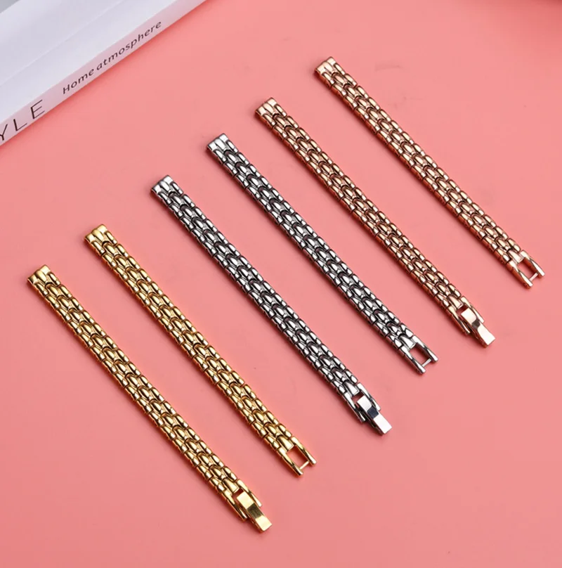 Elegant Ladies' Stainless Steel Mesh Watch Strap - Ultra-Thin Metal Bracelet in Various Sizes