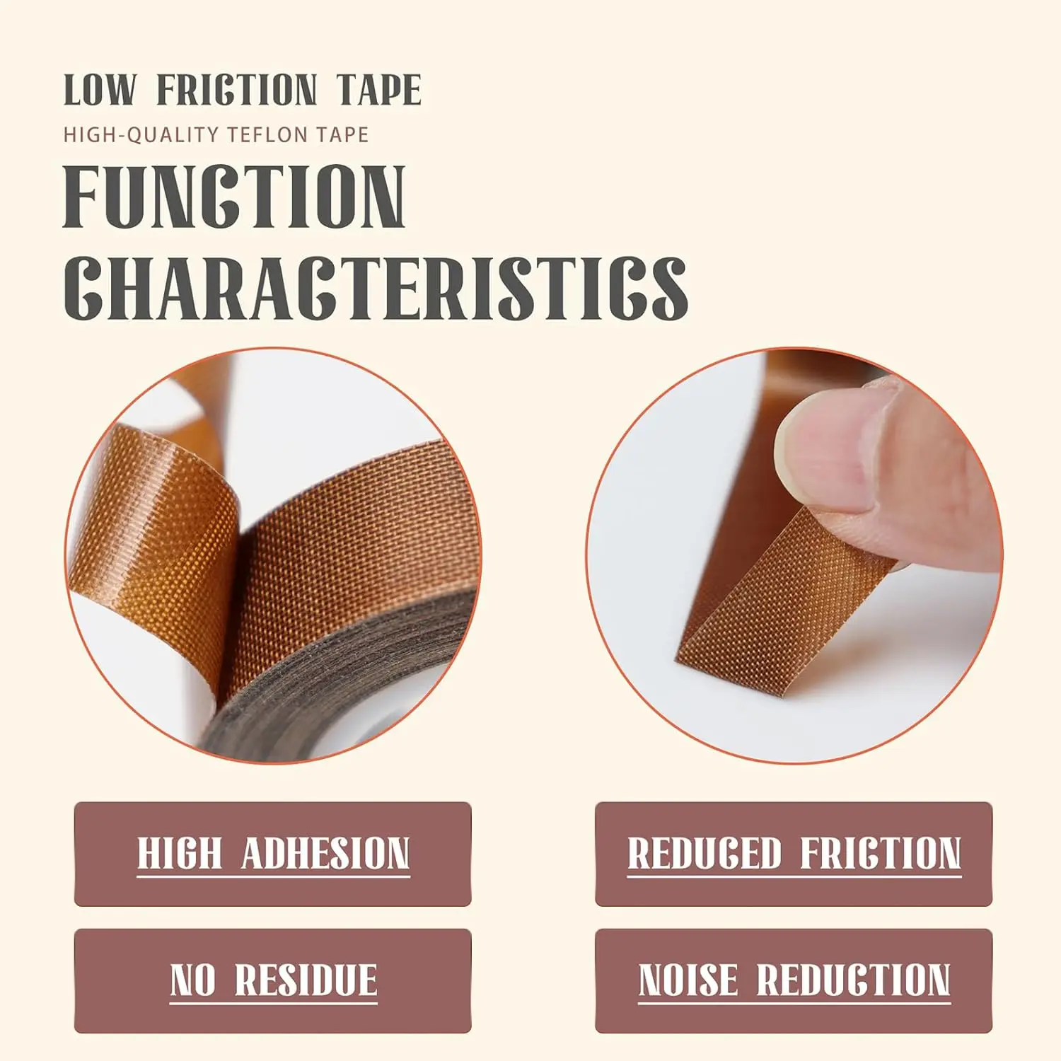 PTFE Cloth Heat Insulation Adhesive Sealing Tape 10M Length