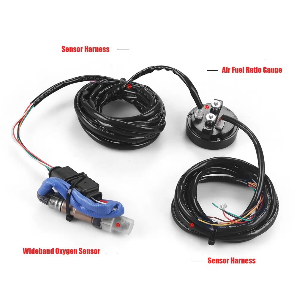 30-0300 X-Series Wideband O2 Air Fuel Ratio Gauge Kit LSU 4.9 0258017025 Oxygen Sensor AFR Sensor Controller Gauge 4