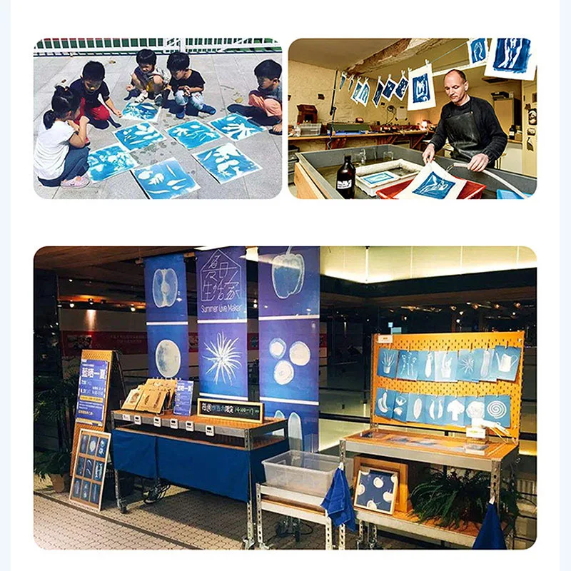 Cyanotype Liquid DIY Material Package Pigment Student Child Prints Drawing Nature Sun Printing For Adults Kids Arts Crafts