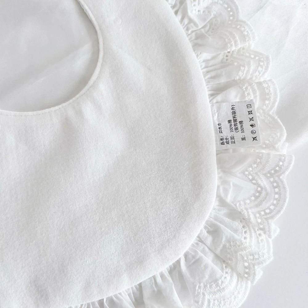 U-shaped Baby Cotton Bibs Feeding Floral Baby Drooling Bibs Waterproof Lace Saliva Towel Cloths Neck Wear Accessories
