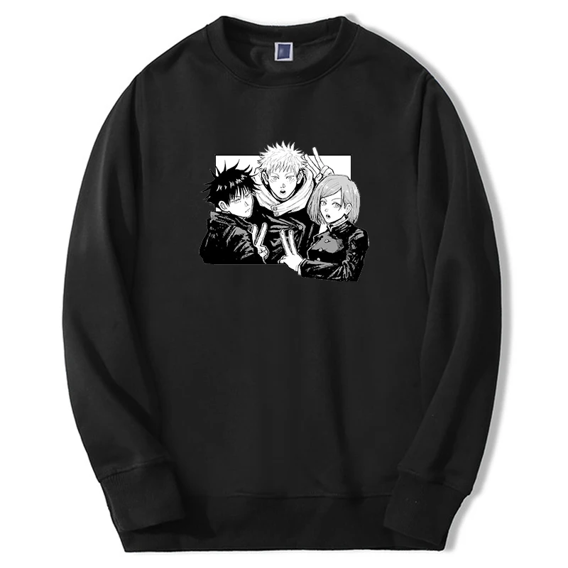 

Japan Hot Anime Jujutsu Kaisen Sweatshirts Men Gojo Satoru Graphic 2024 Autumn Hoodie Crewneck Hip Hop Loose Sudaderas Pullover