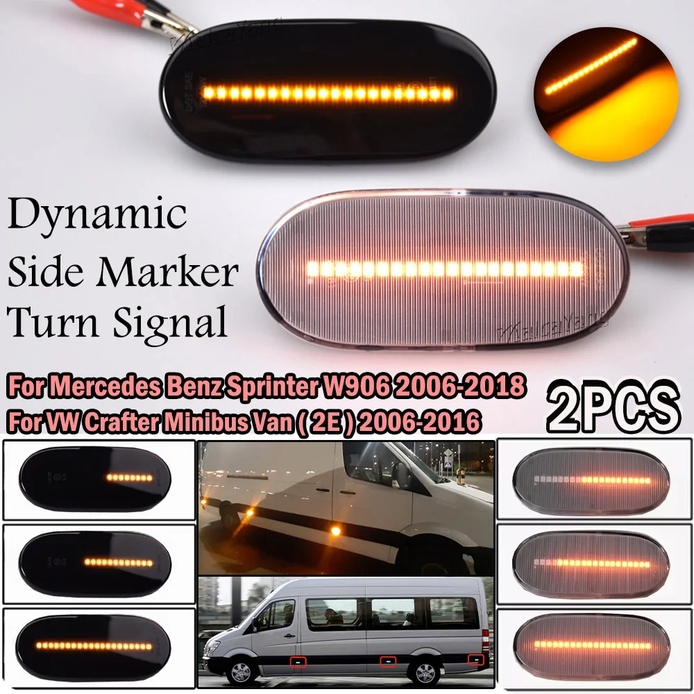 For Mercedes Benz Sprinter W906 for VW Crafter 2E 2F LED Clearance Lamp Canbus Position City Light Side Markers Turn Signals 5