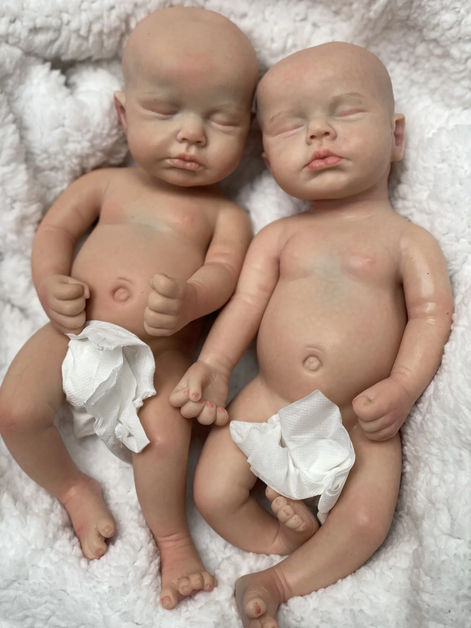 20 Inch 3KG Weight Skin Painted Lifelike Silicone Dolls Reborn Body Gi –  Minofox doll