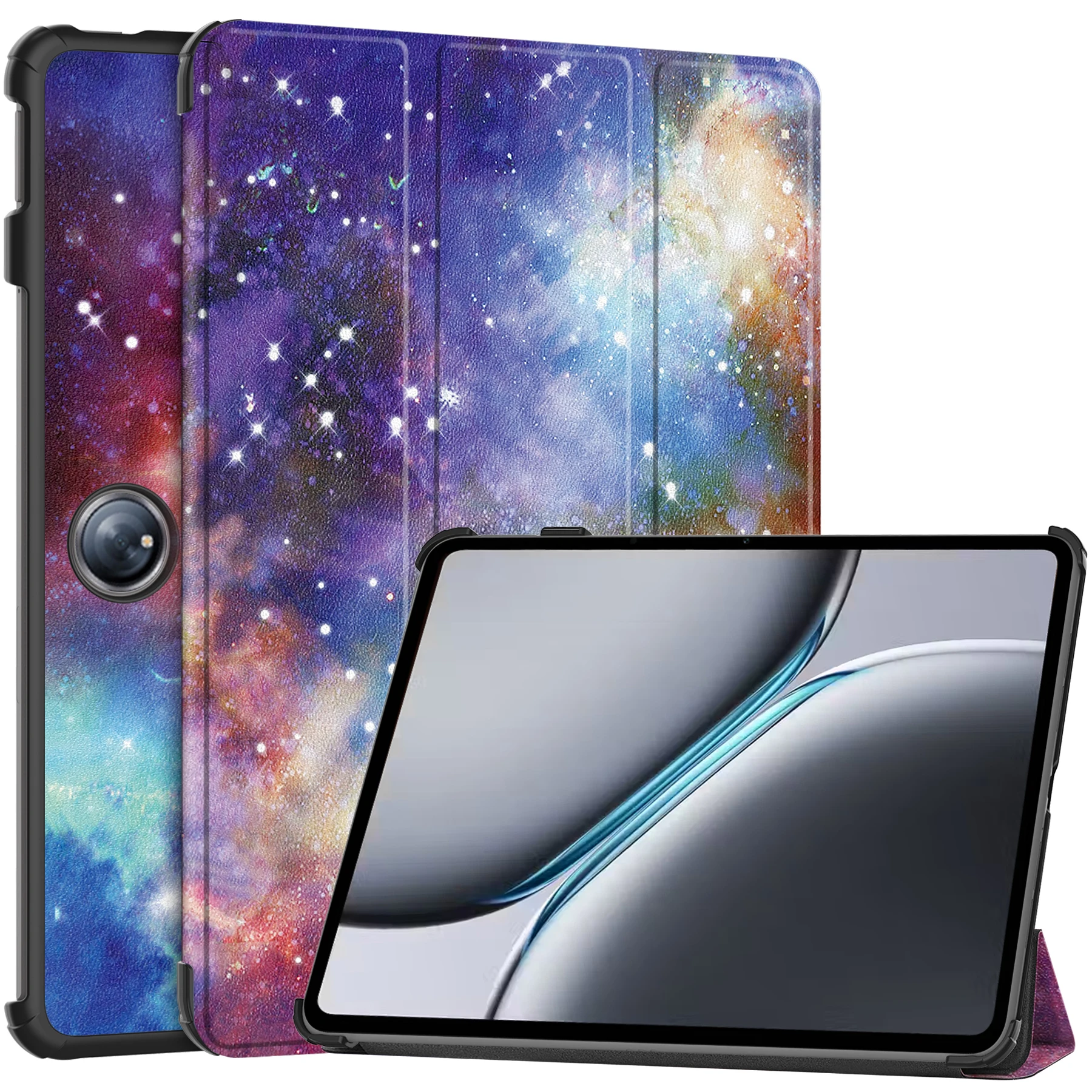 Premium Tri-fold Magnetic Case for 12.1 Inch Tablets - Hard Shell Flip Stand with Soft TPU Cover