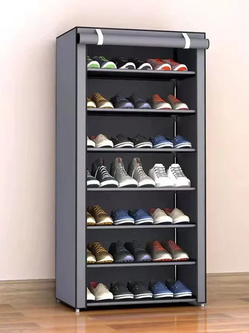 Description Picture 6 of itemShoe Rack with Covers Large Capacity Stackable Multilayer Nonwoven Dustproof Storage Cabinet Bedroom Space-saving Shoe Shelf