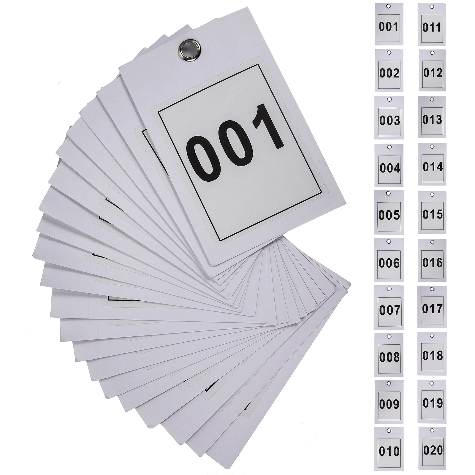 

20 Pcs Clothing Coats Hanger Number Tags Paper Customer Service Phone Live Person