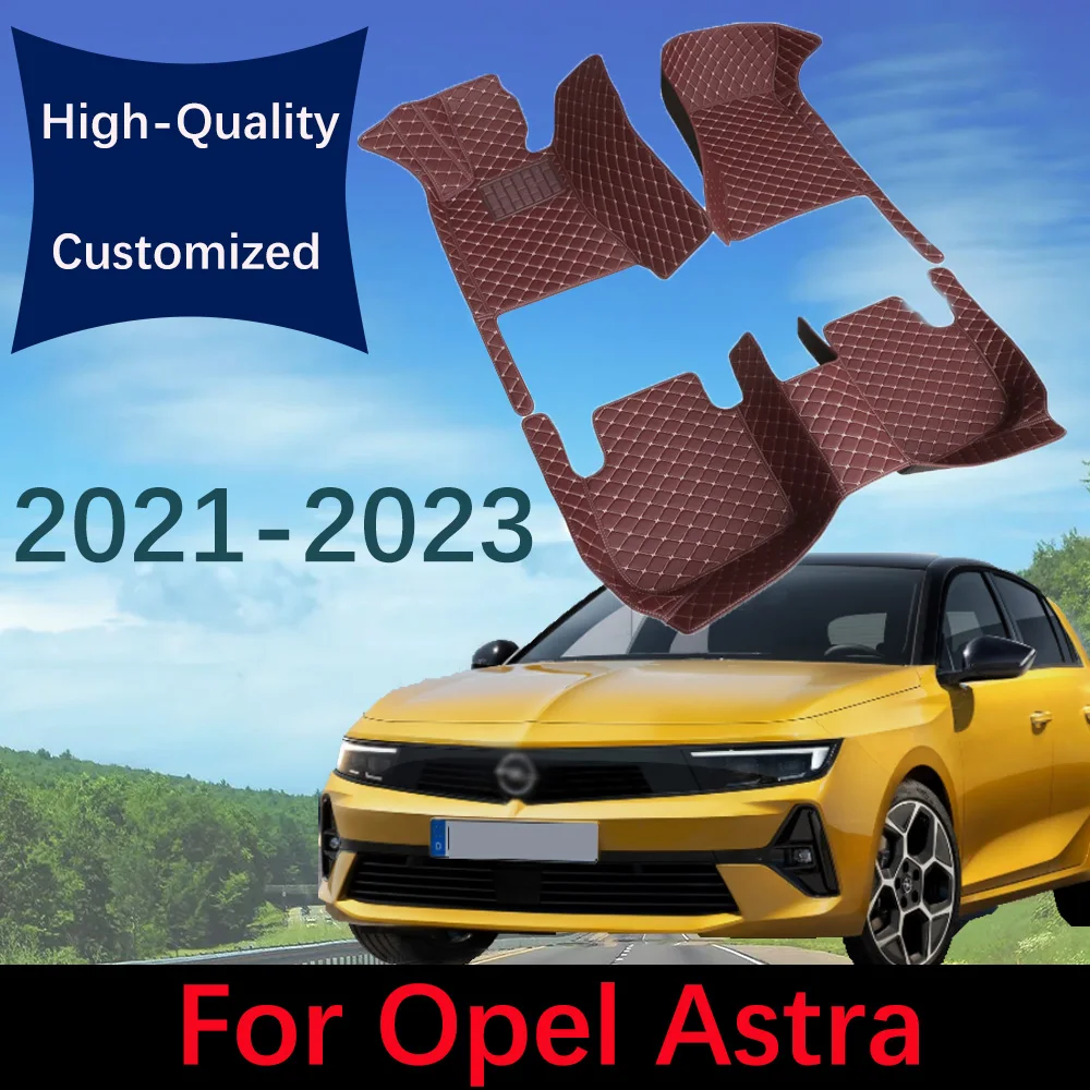 

Custom Leather Car Floor Mats For Opel Astra L PHEV 2021 2022 2023 Automobile Carpet Rugs Foot Pads Interior Accessories