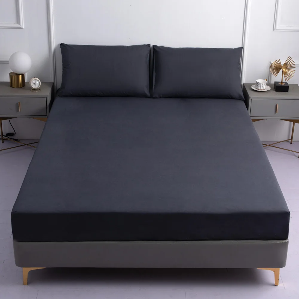 

2024 New Solid Color Waterproof Deep Mouth Fitted Sheet, Can Wrap Mattress 360 degrees