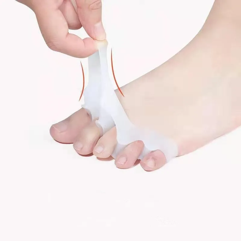 2pcs=1pair New Protective Toes Separator Suitable Bunion Corrector Material Soft Gel Straightener Spacers Stretchers Care Tool
