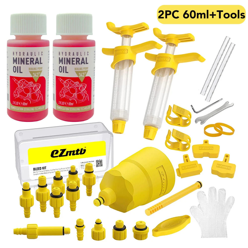 Premium Hydraulic Brake Bleed Kit with Mineral Oil