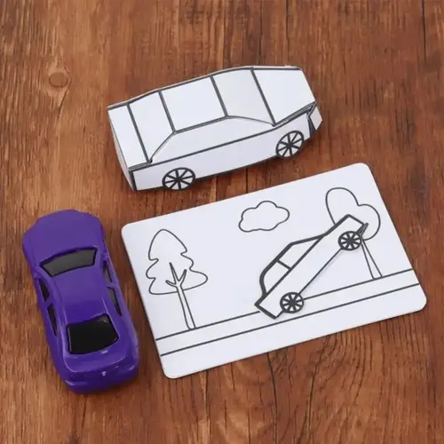 Magic Tricks Appearing Car by Hyde Ren Gimmicks Magic Show Painting Car Magic Toy Interactive Mentalism Magic Card to Paper Car - Image 3