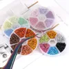 Mixed Color Piercing Nail Charms Nail Dangle Ring Metal Alloy Nail Jewelry Glitter 3D Nails Rhinestones Nail Art Decoration 1