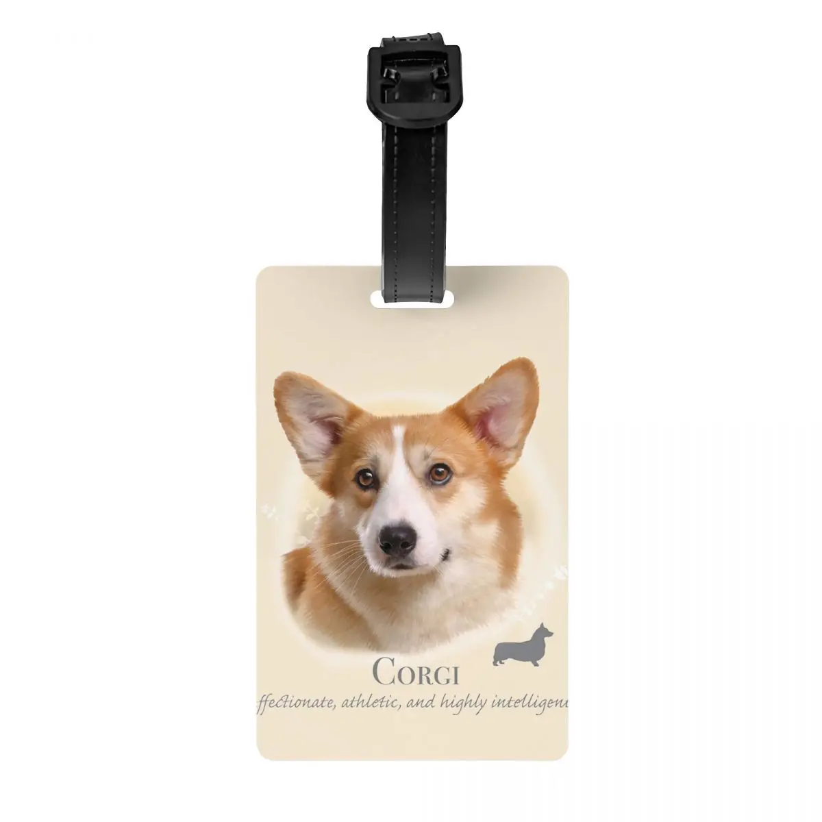 

Custom Cute Dog Corgi Luggage Tag Privacy Protection Pet Animal Baggage Tags Travel Bag Labels Suitcase