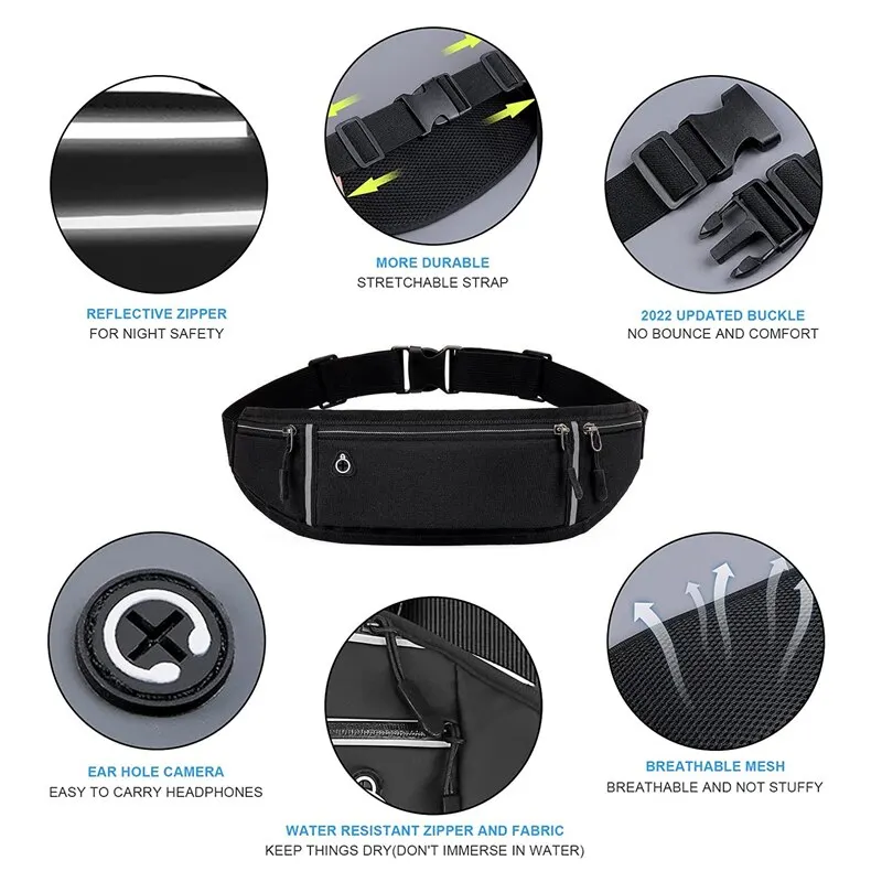 Universal Sports Waist Pack - Hidden Pouch for Running, Gym, and Outdoor Activities