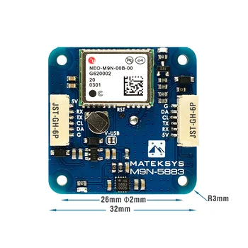 Bussola GNSS MATEKSYS M9N-5883 GPS per Droni FPV a Lungo Raggio - Sistema di Navigazione ad Alta Precisione