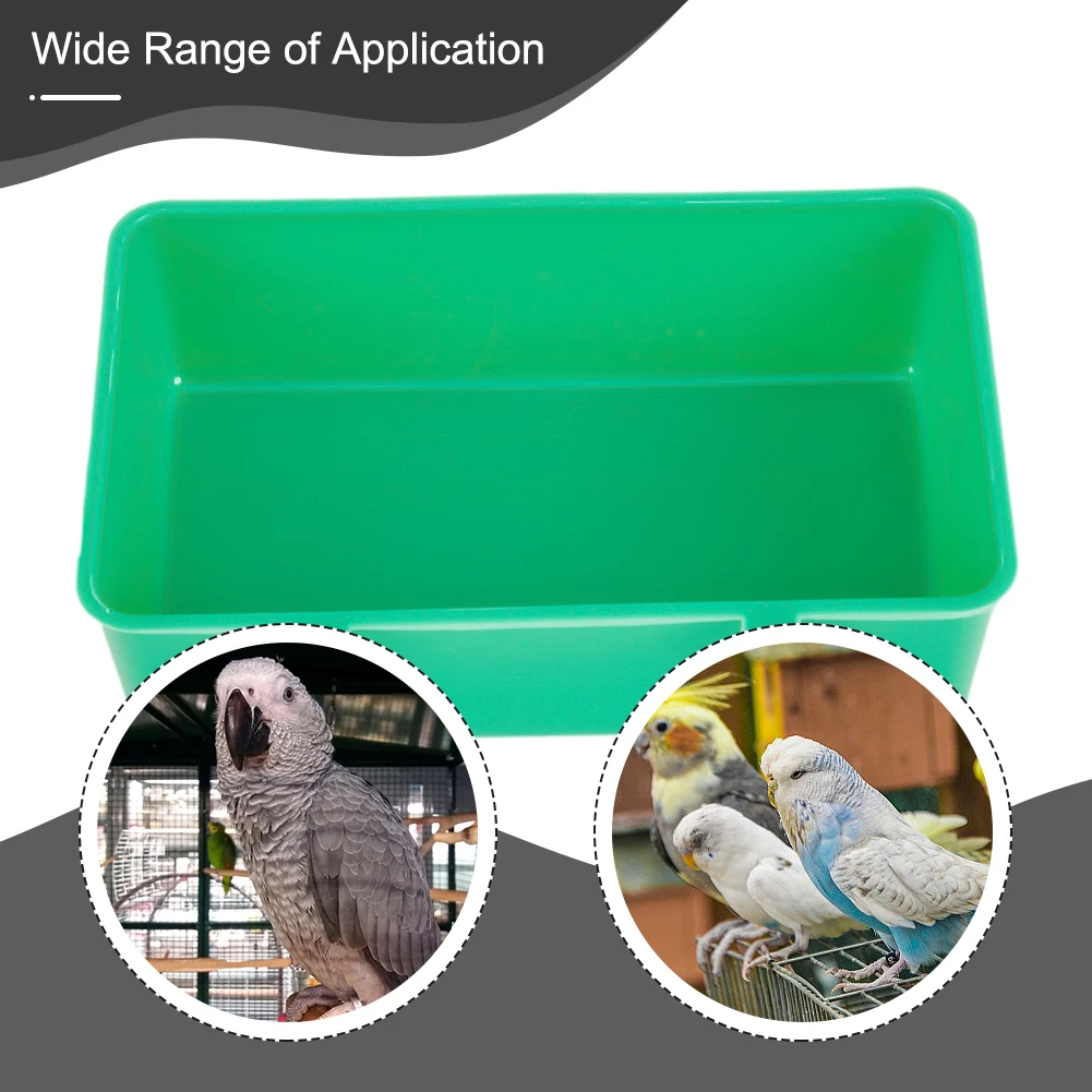 Multifunction Creative Green Food Tray Parrot Bathtub Animal Cage Standing  Wash Shower Box Bird Toys Pet Bird Cleaning Products - AliExpress