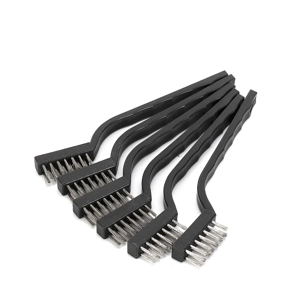 Description Picture 2 of item6pcs Small Wire Brushes Cleaning Brushes For Mechanical Parts Derusting Remove Paint Accessories 13cm Stainless Steel Wire