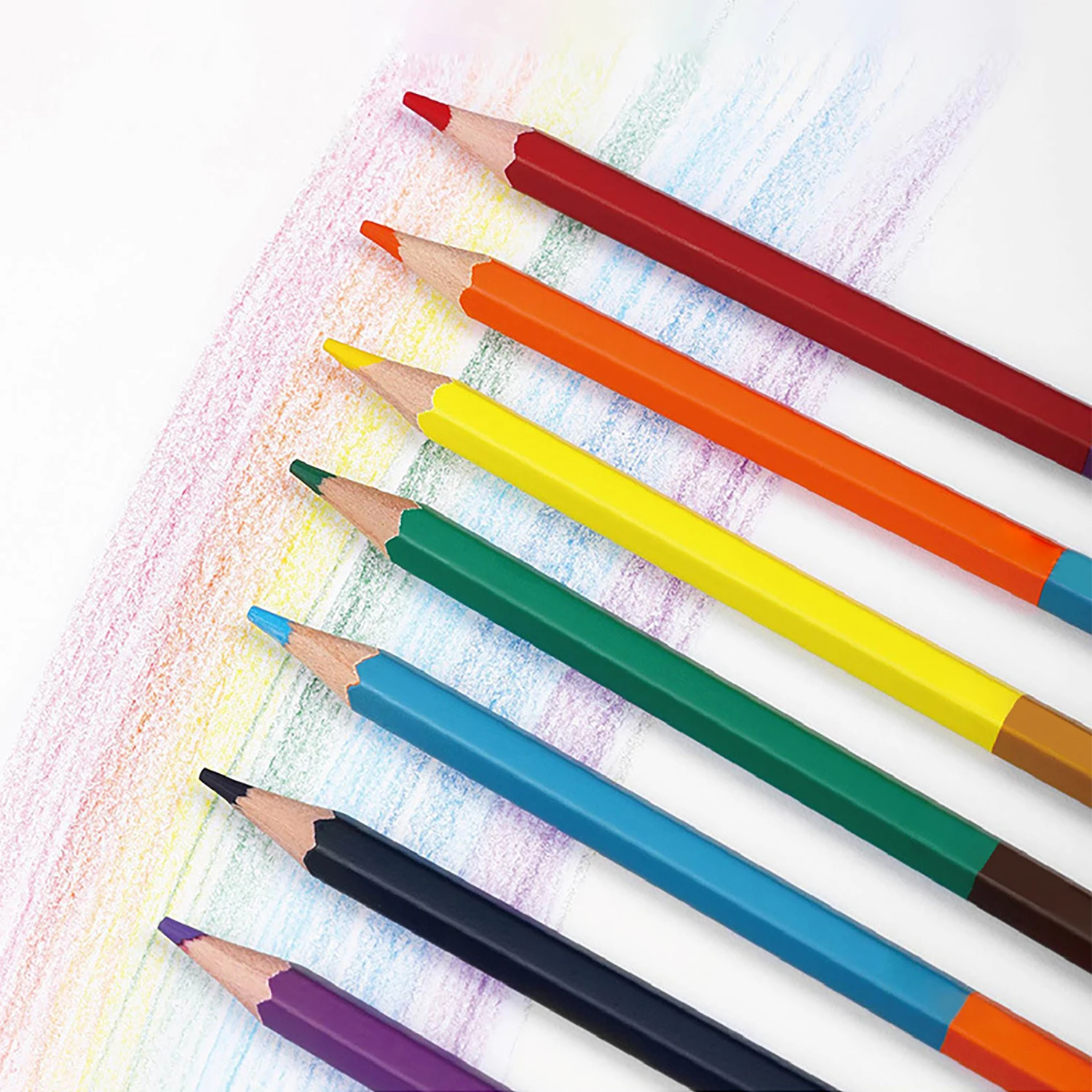 12pcs/24 Colors Double Headed Crayons for Students & artists Professional Drawing Sketching and Pastel Art School Supplies - 3
