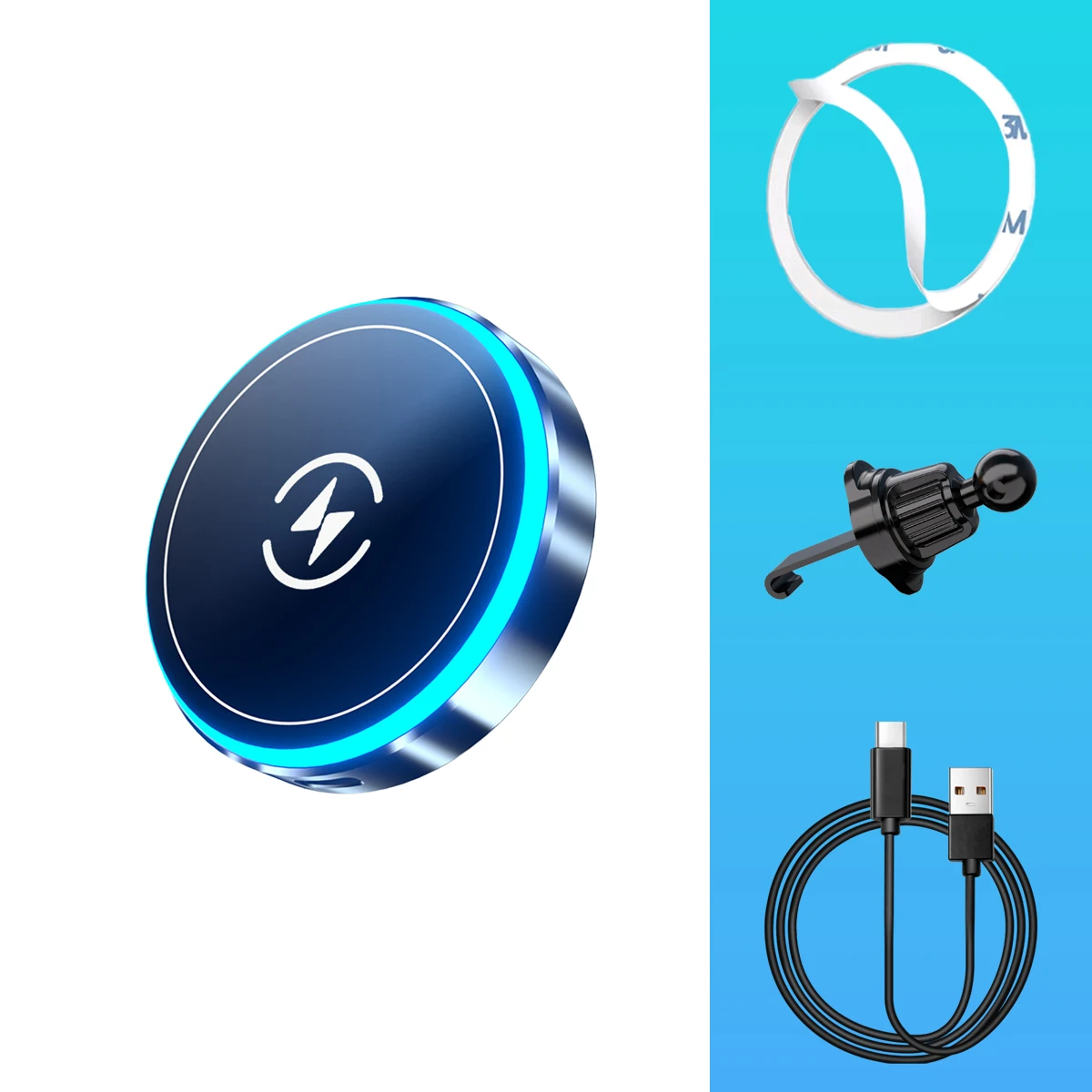 Car charger installed in vehicle dashboard