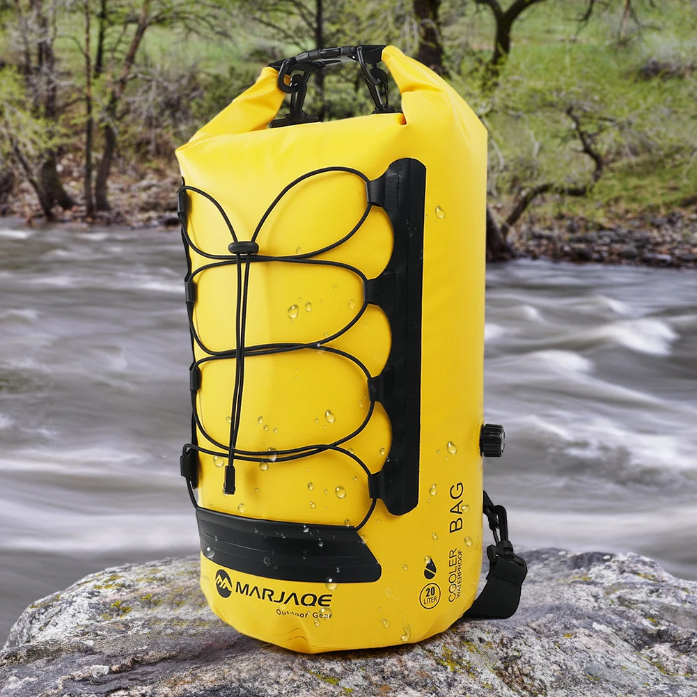 20L Insulated Backpack Dry Wet Separation Roll Top Closure Sack Large Capacity Lightweight for Kayaking Rafting Boating Swimming
