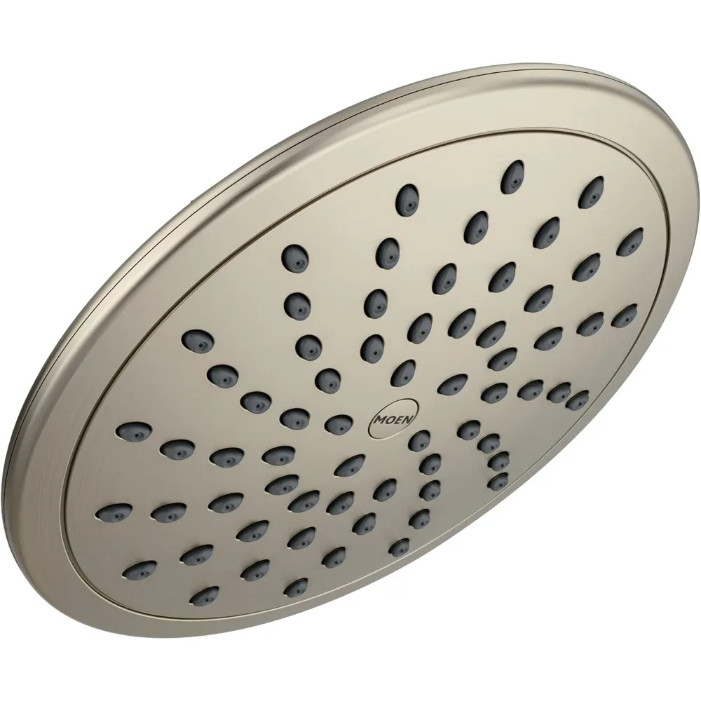 8-Inch Fixed Single Function Brushed Nickel Round Rain Shower Head