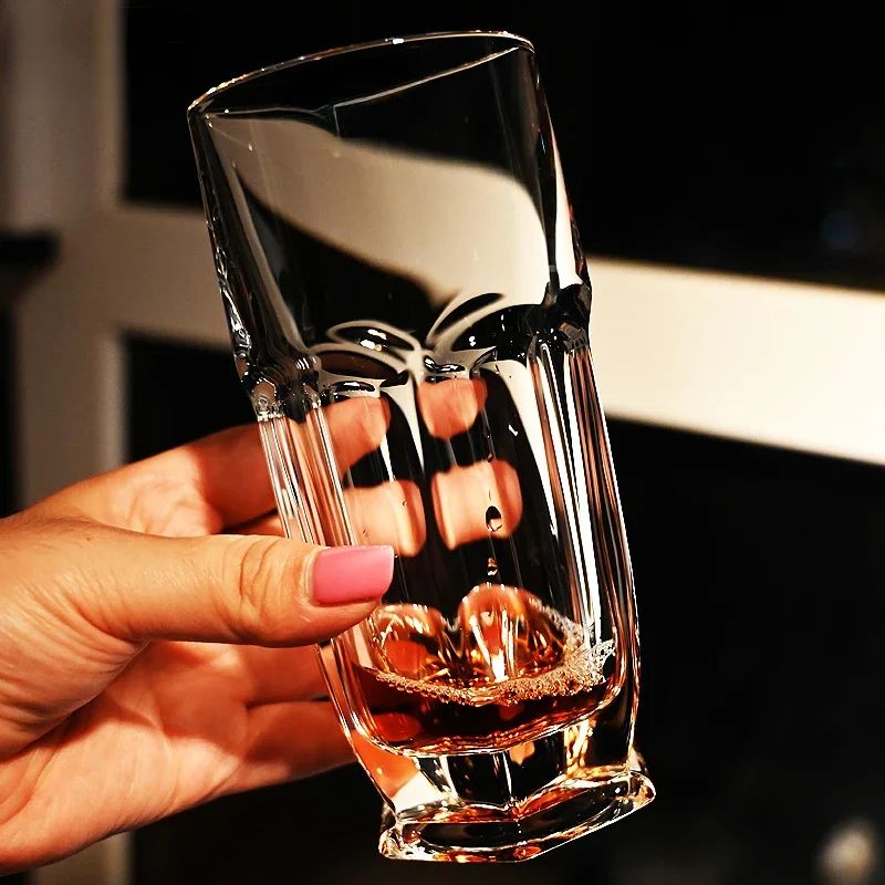 Bohemia Crystal Glass European Style Whiskey Cups Red Wine Cup Coffee Mugs Juice Beer Cup Glasses Home Bar Dining Drinkware